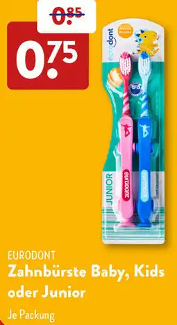 Aldi Süd EURODONT Zahnbürste Baby, Kids oder Junior Angebot