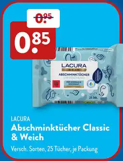 Aldi Süd LACURA Abschminktücher Classic & Weich Angebot
