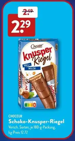 Aldi Süd CHOCEUR Schoko-Knusper-Riegel Angebot