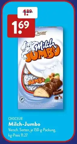 Aldi Süd CHOCEUR Milch-Jumbo Angebot