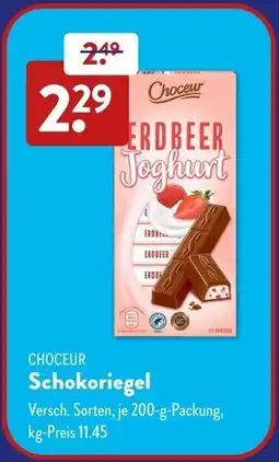 Aldi Süd CHOCEUR Schokoriegel Angebot