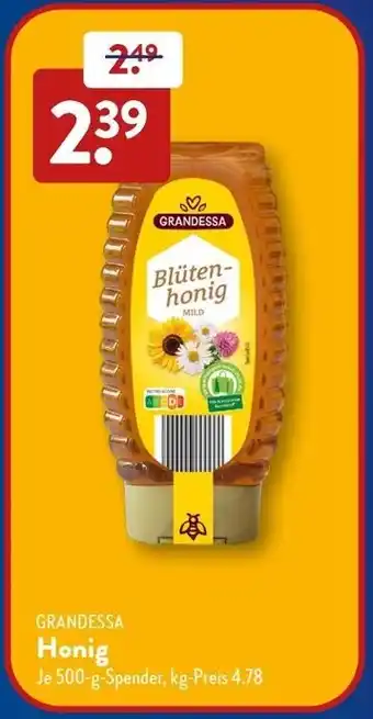 Aldi Süd GRANDESSA Honig Angebot