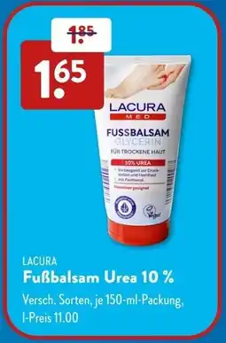 Aldi Süd LACURA Fußbalsam Urea 10% Angebot