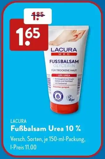 Aldi Süd LACURA Fußbalsam Urea 10% Angebot