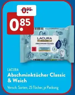 Aldi Süd LACURA Abschminktücher Classic & Weich Angebot