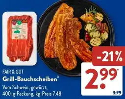 Aldi Süd FAIR & GUT Grill-Bauchscheiben Angebot