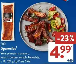Aldi Süd BBQ Spareribs Angebot