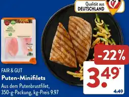 Aldi Süd FAIR & GUT Puten-Minifilets Angebot