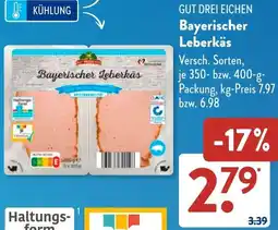 Aldi Süd GUT DREI EICHEN Bayerischer Leberkäs Angebot
