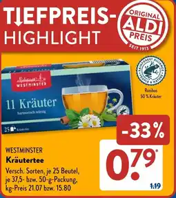 Aldi Süd WESTMINSTER Kräutertee Angebot