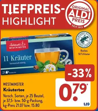 Aldi Süd WESTMINSTER Kräutertee Angebot