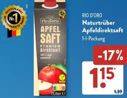 Aldi Süd RIO D'ORO Naturtrüber Apfeldirektsaft Angebot