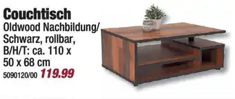 Poco CouchtiscSchwarz, rollbar, B/H/T: ca. 110 x Angebot