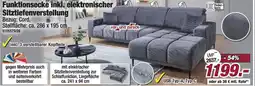 Poco Funktionsecke inkl. elektronischer Sitztiefenverstellung Angebot