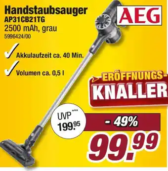 Poco AEG Handstaubsauger AP31CB21TG Angebot