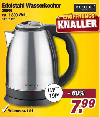 Poco MICHELINO Edelstahl Wasserkocher Angebot