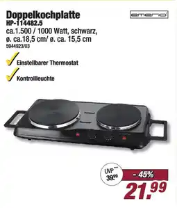 Poco emerio Doppelkochplatte HP-114482.5 Angebot