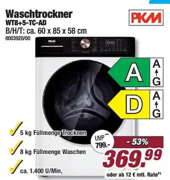 Poco PKM Waschtrockner WT8+5-TC-AD Angebot