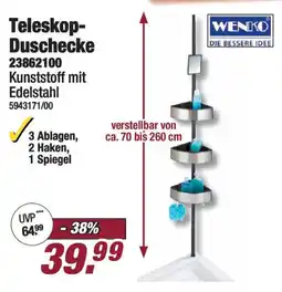Poco WENKO Teleskop- Duschecke Angebot