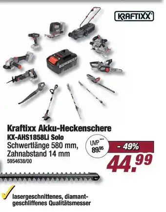 Poco Kraftixx Akku-Heckenschere KX-AHS1858Li Solo Angebot