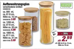 Poco KESPER Aufbewahrungsglas Angebot