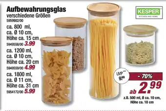 Poco KESPER Aufbewahrungsglas Angebot