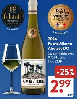 Aldi Süd 2024 Puerto Alicante Afrutado DO Angebot