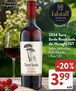 Aldi Süd 2024 Terra Sarda Rosso Isola dei Nuraghi IGT Angebot