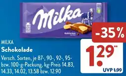 Aldi Süd MILKA Schokolade Angebot