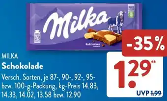 Aldi Süd MILKA Schokolade Angebot