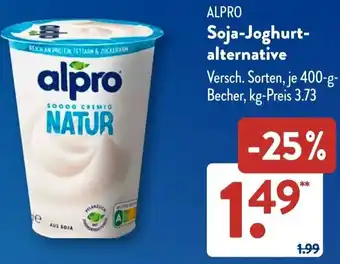 Aldi Süd ALPRO Soja-Joghurtalternative Angebot