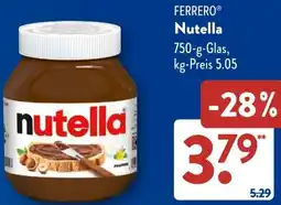 Aldi Süd FERRERO Nutella Angebot
