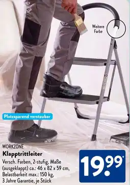 Aldi Süd WORKZONE Klapptrittleiter Angebot