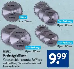 Aldi Süd FERREX Kreissägeblätter Angebot