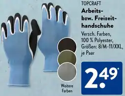 Aldi Süd TOPCRAFT Arbeits- bzw. Freizeithandschuhe Angebot