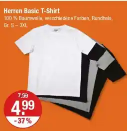 V Markt Herren Basic T-Shirt Angebot