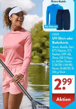 Aldi Süd CRANE UV-Shirt oder Badeshorts Angebot