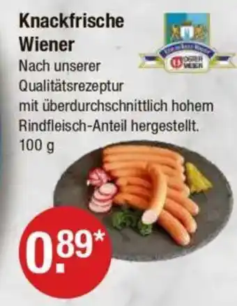 V Markt Knackfrische Wiener Angebot