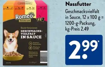 Aldi Süd ROMEO Premium Hunde Nassfutter Angebot
