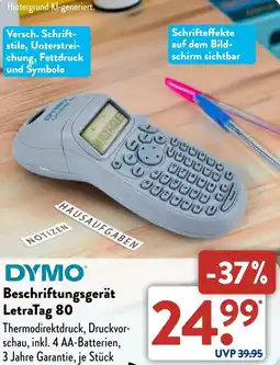Aldi Süd DYMO Beschriftungsgerät LetraTag 80 Angebot