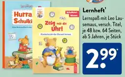 Aldi Süd Lernheft Angebot
