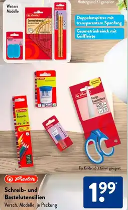 Aldi Süd Herlitz Schreib- und Bastelutensilien Angebot
