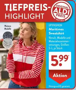 Aldi Süd UP2FASHION Maritimes Sweatshirt Angebot
