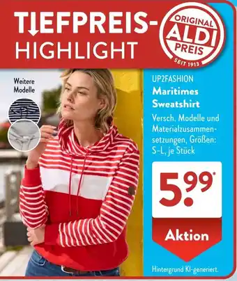 Aldi Süd UP2FASHION Maritimes Sweatshirt Angebot