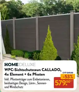 Aldi Süd HOME DELUXE WPC-Sichtschutzzaun CALLADO Angebot