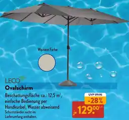 Aldi Süd LECO Ovalschirm Angebot