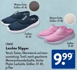 Aldi Süd CRANE Leichte Slipper Angebot