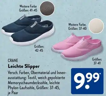 Aldi Süd CRANE Leichte Slipper Angebot