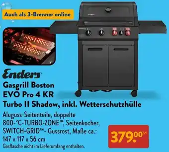 Aldi Süd Enders Gasgrill Boston EVO Pro 4 KR Turbo II Shadow, inkl. Wetterschutzhülle Angebot