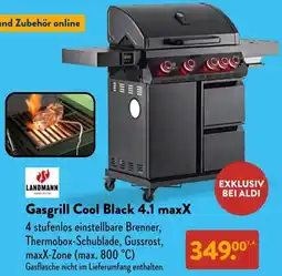 Aldi Süd LANDMANN Gasgrill Cool Black 4.1 maxX Angebot